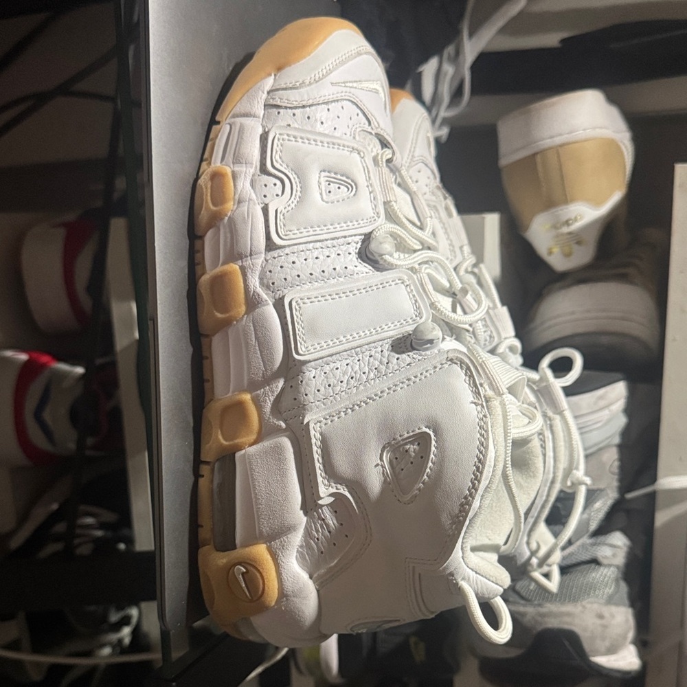 Nike Kids White and Tan Sneakers